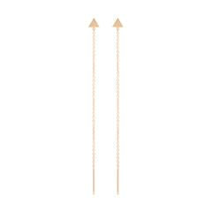 Itty Bitty Gold Triangle Threader Earrings